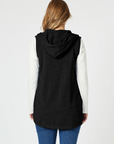 THREADZ -OLLIE SIDE BUTTON VEST 45281.  Black