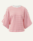 CERES Lucy Relaxed Tee - Heritage Red/White Stripe