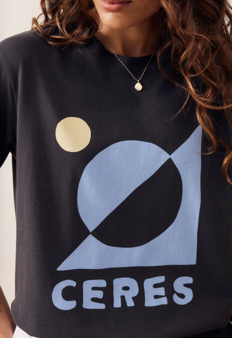 CERES Stevie Slouchy Tee - Phantom Ceres Moon