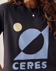 CERES Stevie Slouchy Tee - Phantom Ceres Moon
