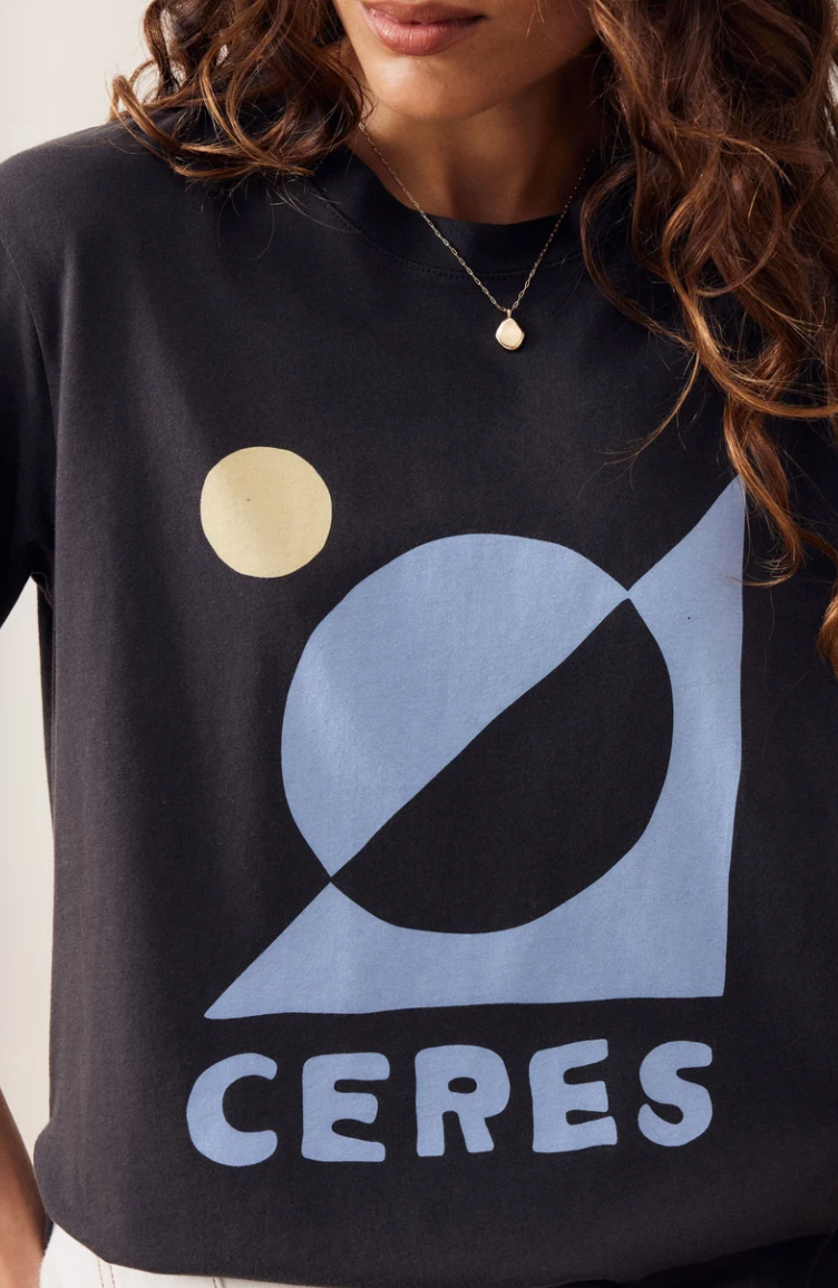CERES Stevie Slouchy Tee - Phantom Ceres Moon