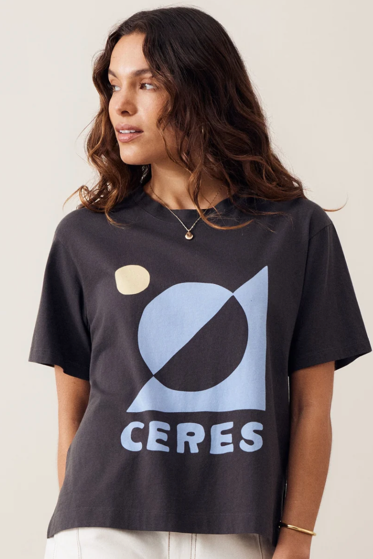 CERES Stevie Slouchy Tee - Phantom Ceres Moon