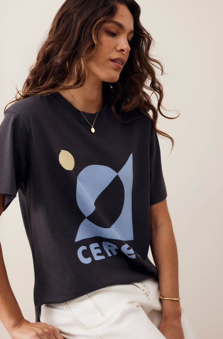 CERES Stevie Slouchy Tee - Phantom Ceres Moon