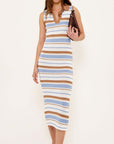 STAPLE THE LABEL - Belmare Striped Knit Midi Dress