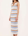 STAPLE THE LABEL - Belmare Striped Knit Midi Dress