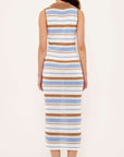 STAPLE THE LABEL - Belmare Striped Knit Midi Dress