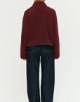STAPLE THE LABEL - Katya Crop Sherpa Jacket - Merlot