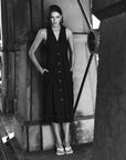 STAPLE THE LABEL - Denim Sleeveless Midi Shirt Dress