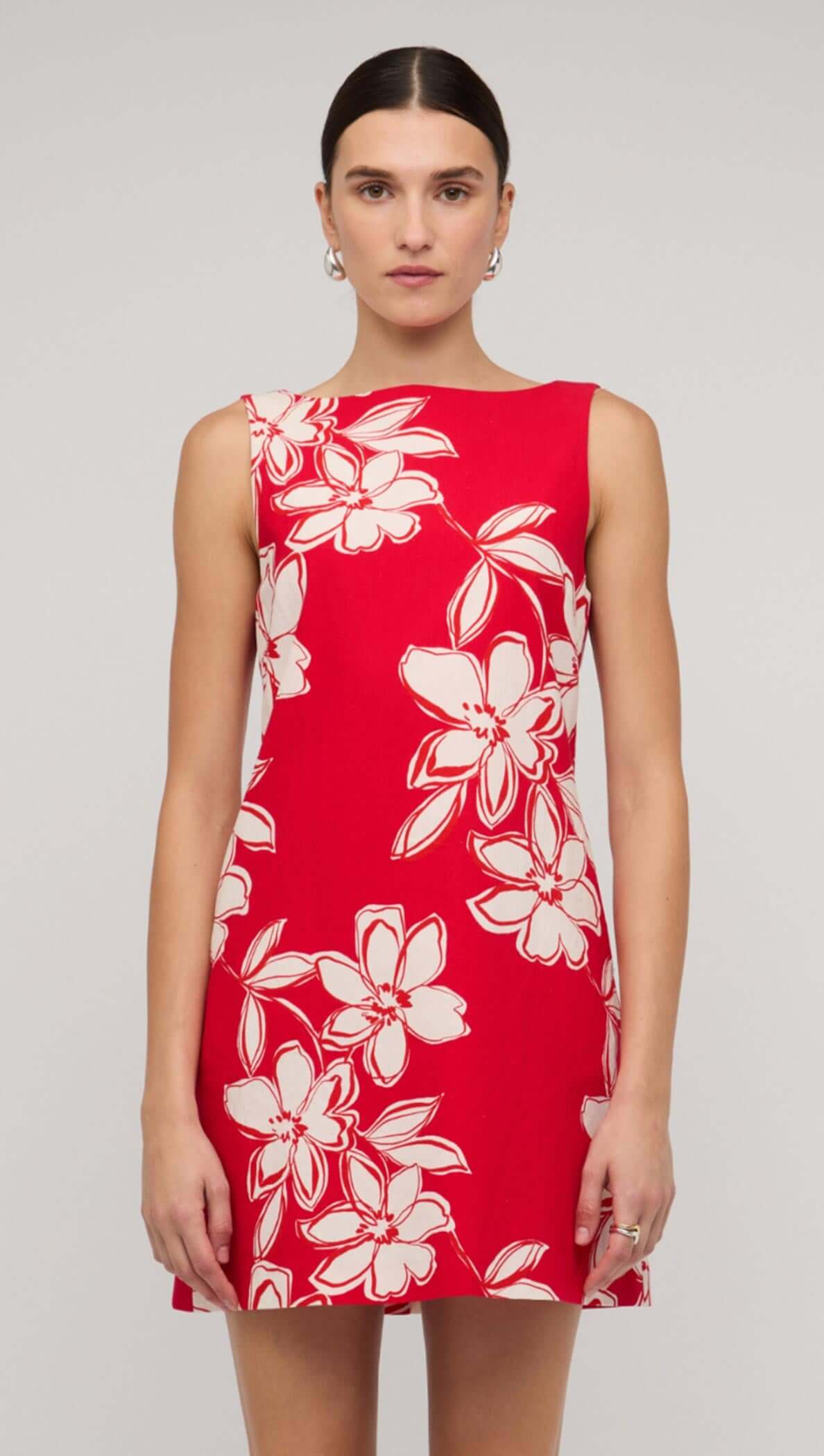 STAPLE THE LABEL - Elara Mini Dress.  Red/White
