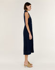 STAPLE THE LABEL - Denim Sleeveless Midi Shirt Dress