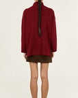 STAPLE THE LABEL - Sabine Roll Neck Jumper - Dark Red