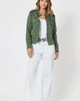 THREADZ- Georgia Wide Leg White Jeans