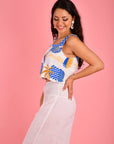 GO GIRL-  MARINA CROP TOP - SEYCHELLES WHITE