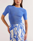 STAPLE THE LABEL-  Ena FIne Knit Tee.  Blue