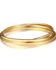 Trinity Interlocking Bangles Gold Plated Bridal