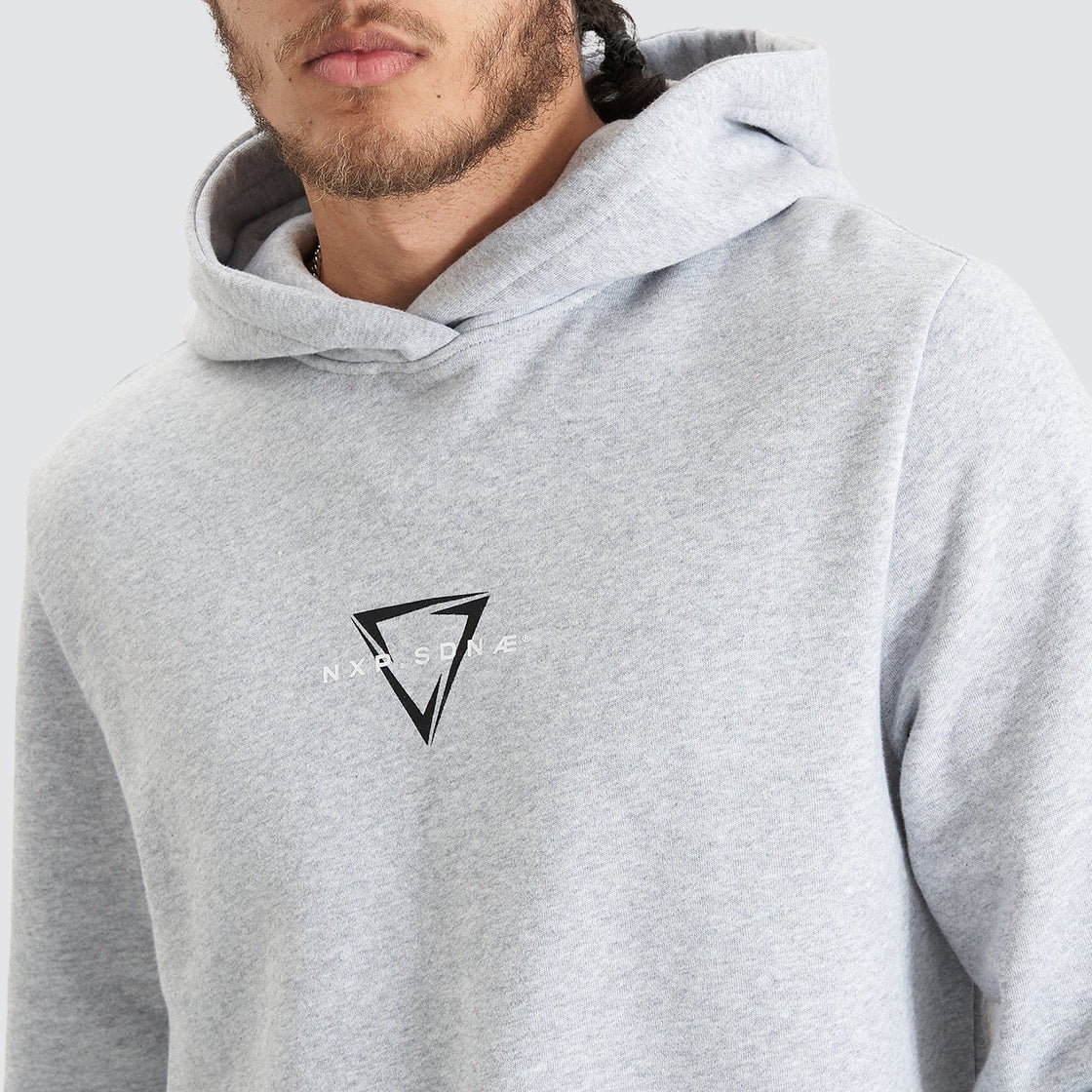 NENA AND PASADENA Eight Rank Dual Curved Hoodie Grey Marle