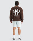 NENA AND PASADENA- Exposed Heavy Box Fit Sweater Shaved Chocolate
