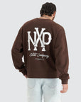 NENA AND PASADENA- Exposed Heavy Box Fit Sweater Shaved Chocolate
