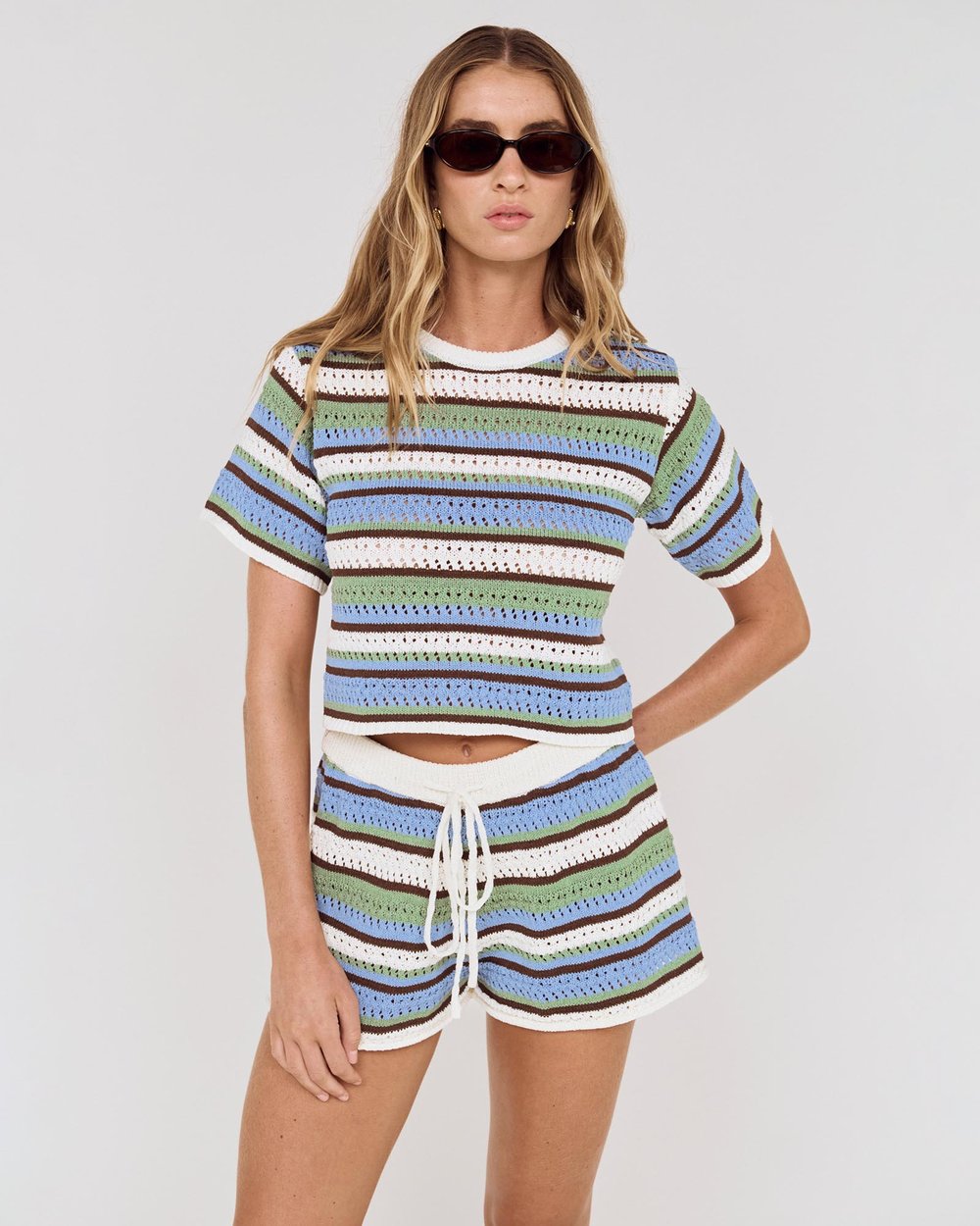 MINKPINK - Bellise Crochet Cropped Tee