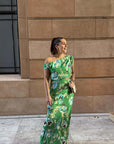 MINK PINK - Green Floral Crop Zoe Top