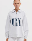 ORTC - Spencer Logo Quarter Zip - White Marle