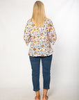 EQUINOX -  Soft Cotton Persian Tulip Top with Ruffle Cuffs 