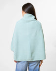 STELLA & GEMMA - Polo Neck Poncho Aquamarine