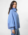 STELLA & GEMMA - Polo Neck Poncho Denim