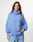STELLA & GEMMA - Polo Neck Poncho Denim