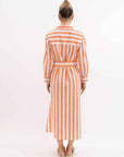 WORTHIER - Aria Stripe Maxi Dress - Orange