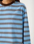 CARTEL & WILLOW - Harley Long Sleeve - Truffle/Ice Stripe
