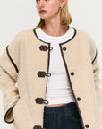 STAPLE THE LABEL - Pascal Teddy Duffle Coat - Beige/Chocolate