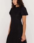 MINK PINK - Anais Drop Waist Midi Dress - BLACK