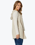 THREADZ- Ollie Side Button Vest  Oat