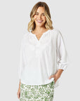 GORDON SMITH - Coastal Embroidery Top - White