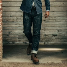 Taylor Stitch  Stetson Democratic Jean in Green Cast Salvage Natural Indigo