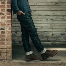 Taylor Stitch  Stetson Democratic Jean in Green Cast Salvage Natural Indigo
